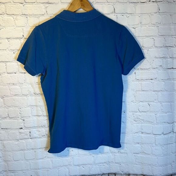 Vintage Y2K Diesel Faded Blue Polo Golf Shirt size L Large - Picture 8 of 10